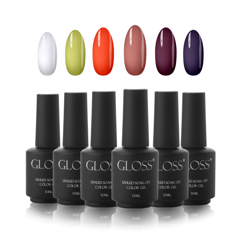 GLOSS Color gel set "Autumn", 6 pcs (11 ml)